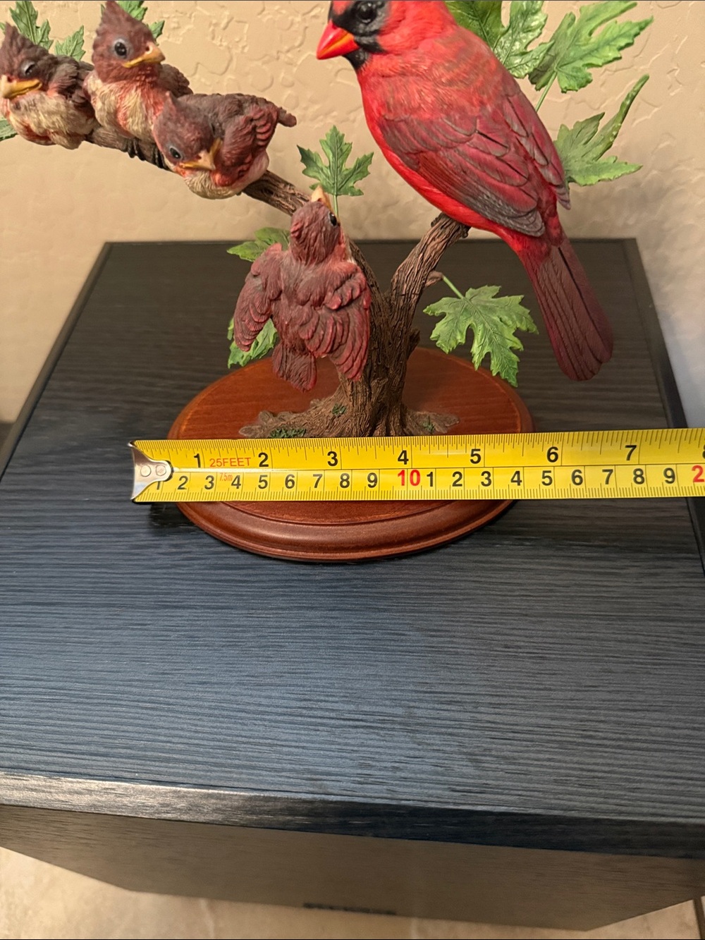 Red Cardinal Bird Family Figurine - Decorative Tree Branch - Picture 11 of 11